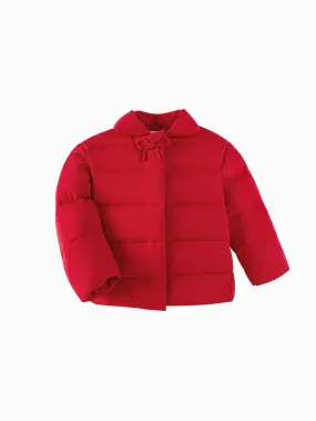 Balabala Children's Clothing Girls' Red New Year Jacket Cotton Coat 2025 New Spring Wear