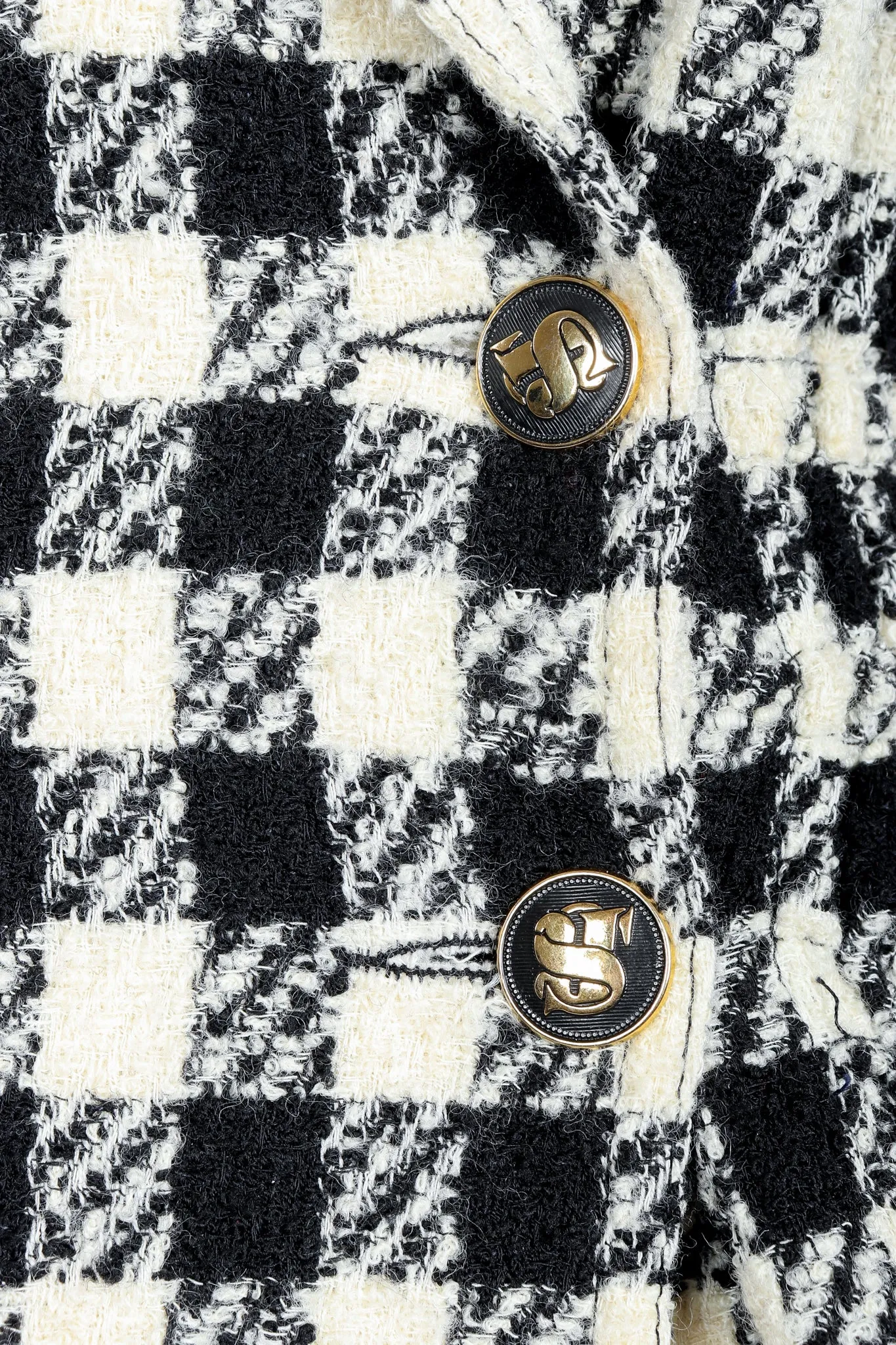 Bouclé Checked Jacket & Skirt Set