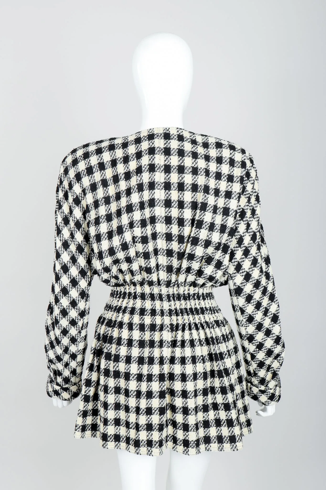 Bouclé Checked Jacket & Skirt Set