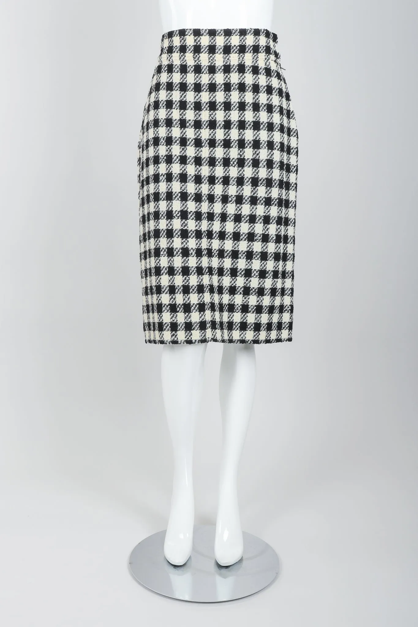 Bouclé Checked Jacket & Skirt Set