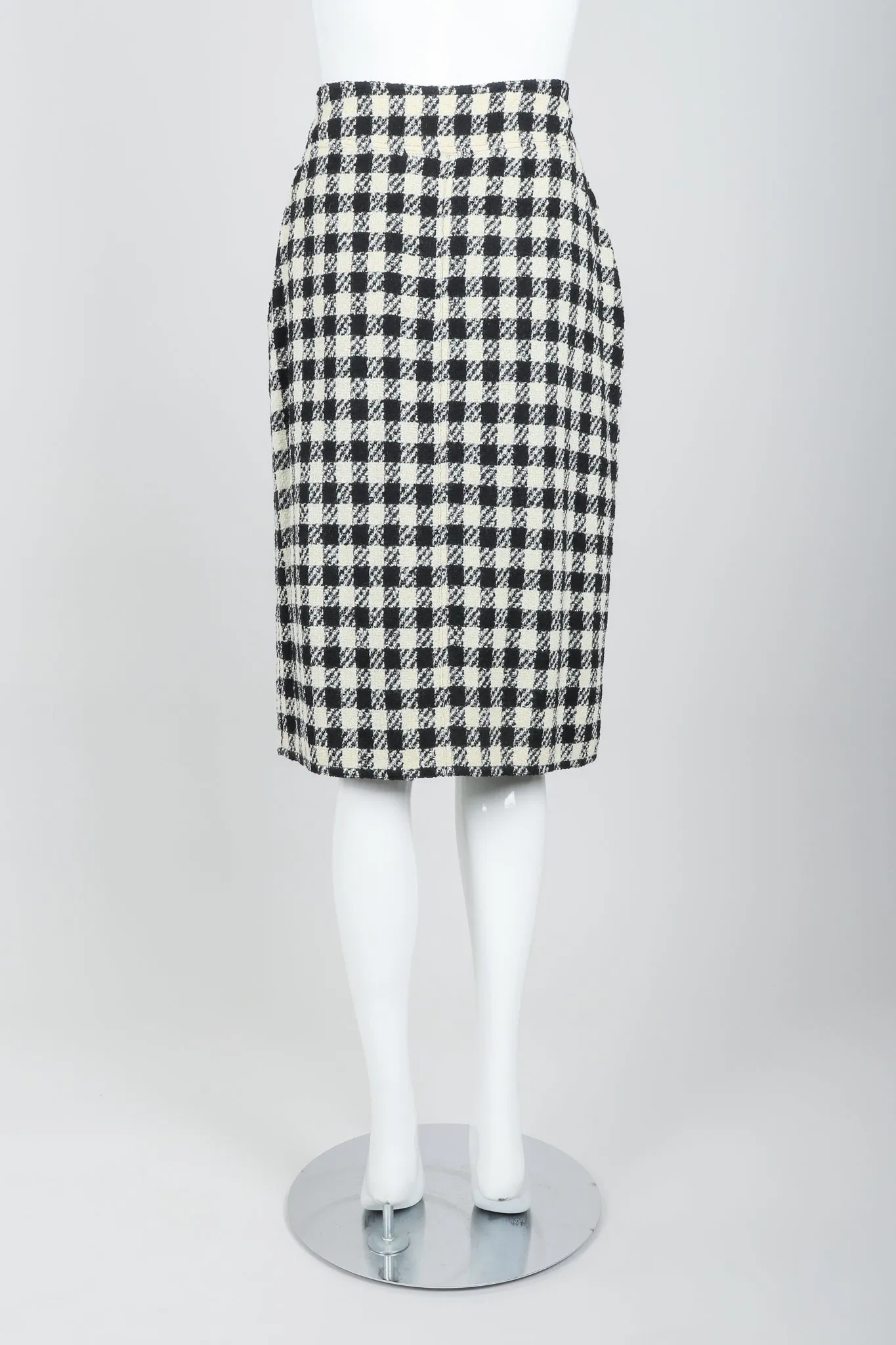 Bouclé Checked Jacket & Skirt Set
