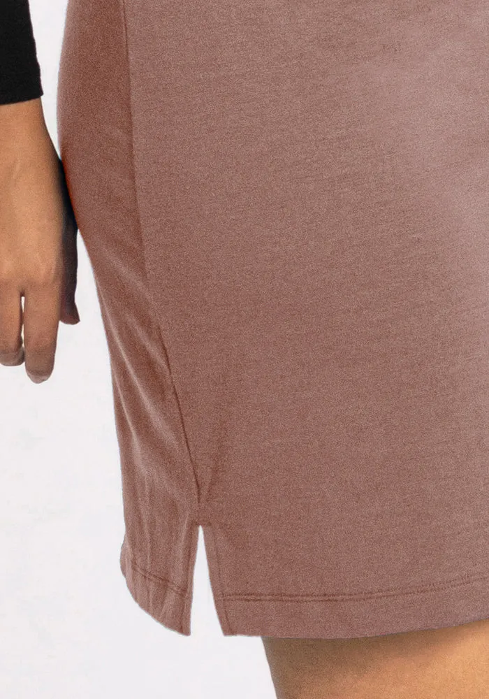 Monroe Knee Length Skirt - Toasted Almond