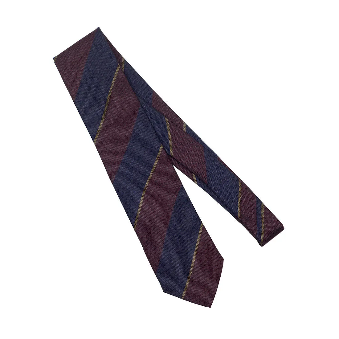 Navy & burgundy block stripe silk tie