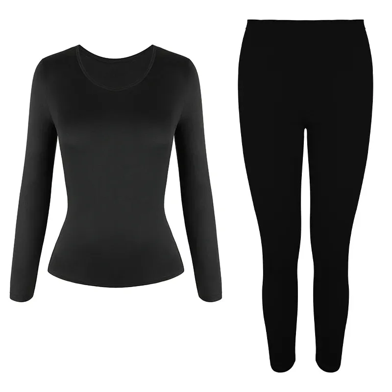 Thermal Underwear Women Seamless Warm Pajamas Sets
